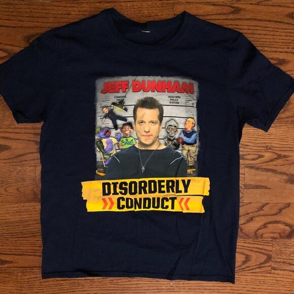Jeff Dunham Disorderly Conduct Tour 2019 Comedian Comedy T-Shirt Men's Large EUC - Picture 1 of 2